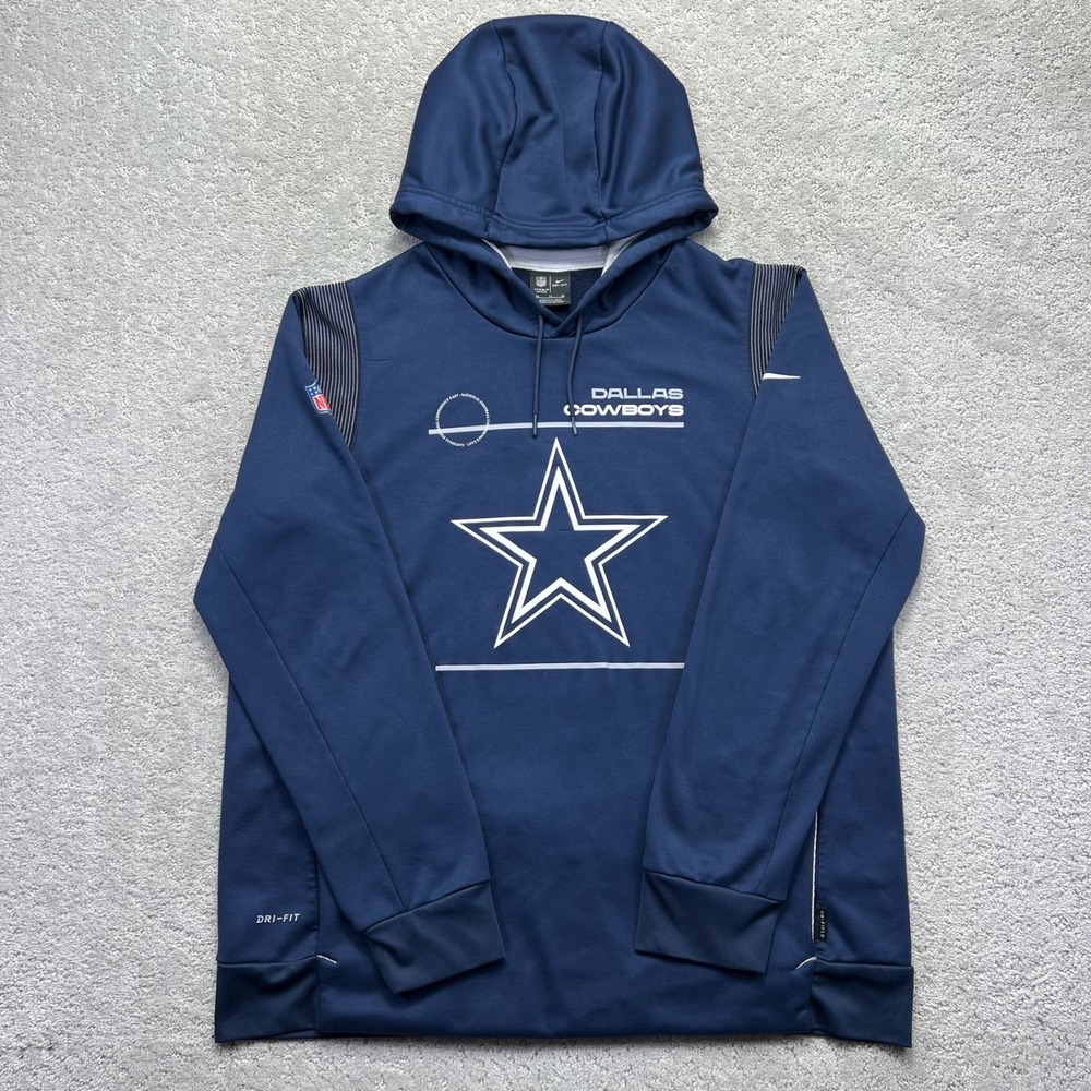 Nike Hoodie Mens XL Navy Dri-Fit Dallas Cowboys NFL On Field Apparel Football